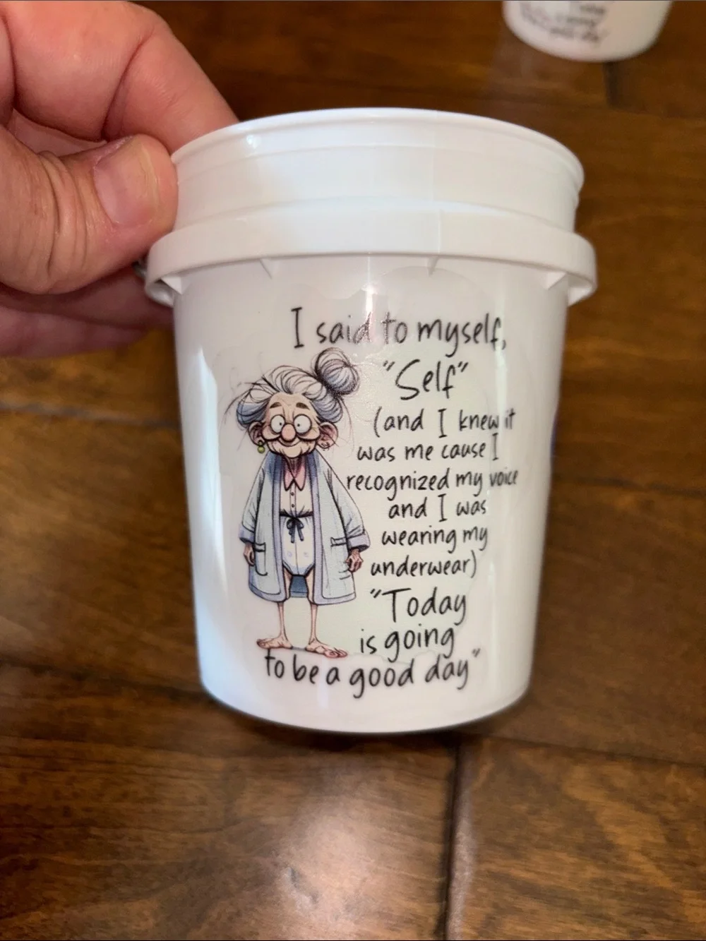 Funny Quote Cartoon Buckets - Red or  White